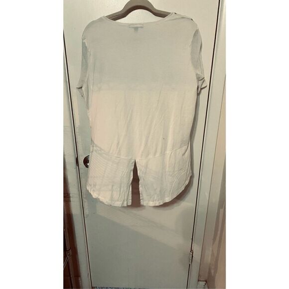 Park Hurst Gray Polka Dot White SHort Sleeve Top SZ XL - Picture 4 of 9